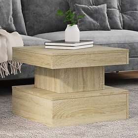 vidaXL Soffbord med LED sonoma-ek 50x50x40 cm 839842