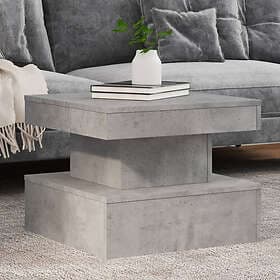 vidaXL Coffee Table LED 50x50x40 cm Concrete Grey 839843