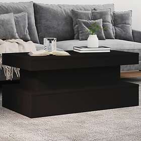 vidaXL Soffbord med LED svart 90x50x40 cm 839848