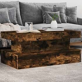 vidaXL Coffee Table 90x50x40 cm Smoked Oak LED 839851