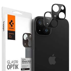 Spigen iPhone 15/15 Plus Glass Tr Optik kameralinsskydd 2-Pack Svart