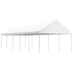 vidaXL Paviljong med tak vit 11,15x4,08x3,22 m polyeten 3155513