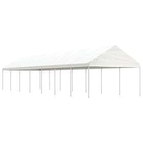 vidaXL Paviljong med tak vit 15,61x4,08x3,22 m polyeten 3155515