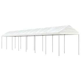 vidaXL Paviljong med tak vit 15,61x2,28x2,69 m polyeten 3155507