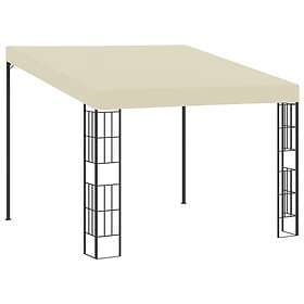 vidaXL Wall-mounted Pavilion 3x3m Cream White Fabric