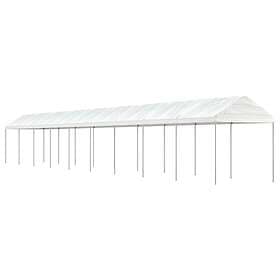 vidaXL Paviljong med tak vit 20,07x2,28x2,69 m polyeten 3155509