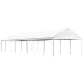 vidaXL Paviljong med tak vit 17,84x4,08x3,22 m polyeten 3155516