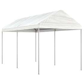 vidaXL Paviljong med tak vit 4,46x2,28x2,69 m polyeten 3155502