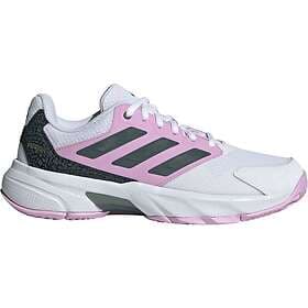 Adidas Women's Courtjam Control 3 Tennis Shoes Cloud White/Iron Metallic/Lucid R