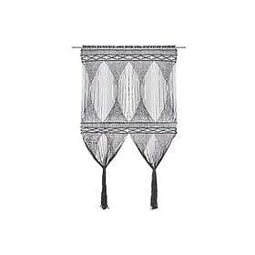 vidaXL Gardin makramé antracit 140x240 cm bomull 323996