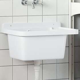vidaXL Wall-mounted Washbasin White 50x35x24 cm Resin