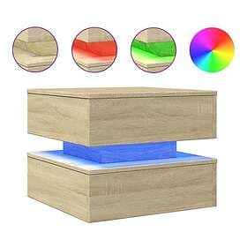 vidaXL Soffbord med LED sonoma-ek 50x50x40 cm 839856