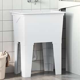 vidaXL Utility Sink 1 Basin Resin White