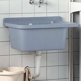 vidaXL Wall-mounted Washbasin Grey 60x40x28 cm Resin