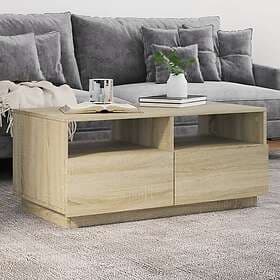 vidaXL Soffbord med LED sonoma-ek 90x49x40 cm 839835