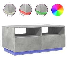 vidaXL Coffee Table 90x49x40 cm LED Concrete Gray 839836
