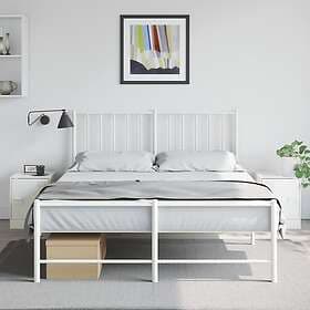 vidaXL Sängskåp 2 st vit 34,5x39x44 cm stål 841618