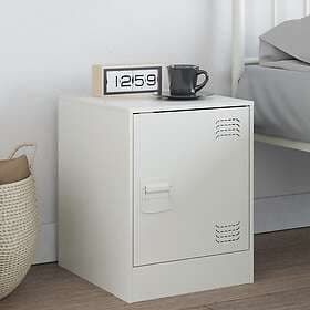 vidaXL Bedside Cabinet White 34.5x39x44cm Steel 841617