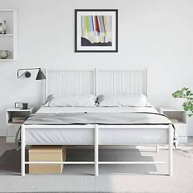 vidaXL Nightstand 2 pcs White 34.5x39x44cm Steel 841762