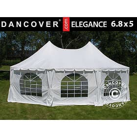 Dancover Partytält Festtält Elegance 6,8x5m, Vit