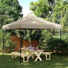 vidaXL Pop-Up hopfällbart partytält 292x292x315 cm taupe 4004916