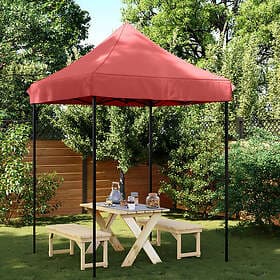 vidaXL Pop-Up hopfällbart partytält 200x200x306 cm vinröd 4004987