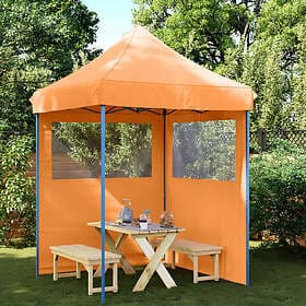vidaXL Pop-Up hopfällbart partytält med 2 sidoväggar ORANGE 4004993