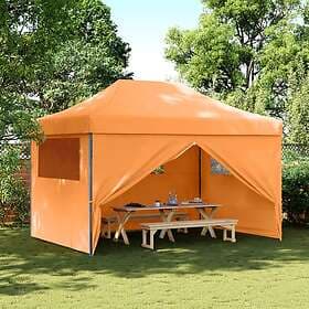 vidaXL Pop-Up Party Tent with 4 Side Walls ORANGE