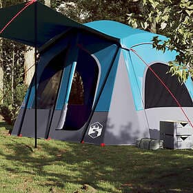 vidaXL Campingtält 5 personer blå vattentätt 94753