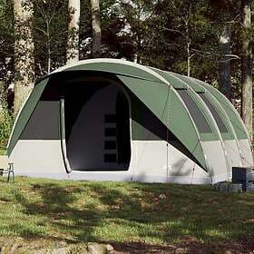 vidaXL Family Tent tunnel 7 persons green waterproof 94625