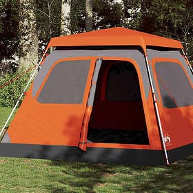 vidaXL Family Tent 6 persons gray and orange quick setup 4004235