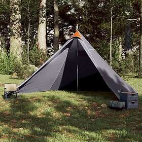 vidaXL Familjetält tipi 7 person grå och orange vattentätt 94712
