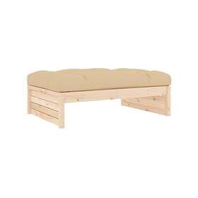 vidaXL Fotpall för trädgården 120x80 cm massiv furu 825765