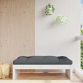vidaXL 825766 Garden ottoman white 120x80 cm solid pine