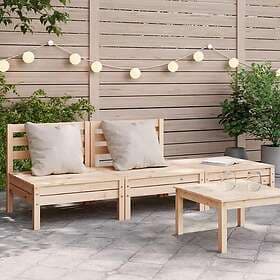 vidaXL Garden sofa 3-seat solid pine 838033