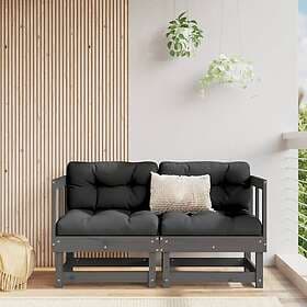 vidaXL Hörnsoffor with cushions 2-seat solid pine 825452