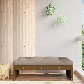 vidaXL Fotpall för trädgården honungsbrun 120x80 cm massiv furu 825754