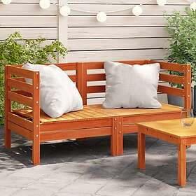 vidaXL Corner Sections for Garden Sofa 2 pcs Wax Brown Solid Pine 837988