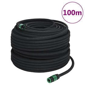 vidaXL Fuktslang svart 0,6" 100 m gummi