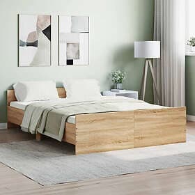 vidaXL Bed Frame sonoma oak 140x190 cm