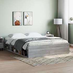 vidaXL Bed Frame grey sonoma 160x200 cm