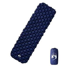 vidaXL Uppblåsbar campingmadrass 1 person marinblå 190x58x6 cm 4007117