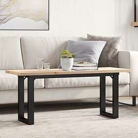 vidaXL Coffee Table O-ram 110x40x45.5 cm Solid Pine and Cast Iron 3282733