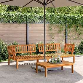 vidaXL Garden corner sofa 2-seat solid acacia wood 3209432