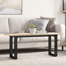 vidaXL Coffee Table O-ram 110x40x45 cm Solid Pine and Cast Iron 3282667