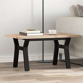 vidaXL Soffbord Y-ram 80x50x40,5 cm massiv furu och gjutjärn 3282772