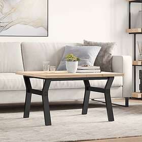 vidaXL Soffbord Y-ram 80x80x45,5 cm massiv furu och gjutjärn 3282773