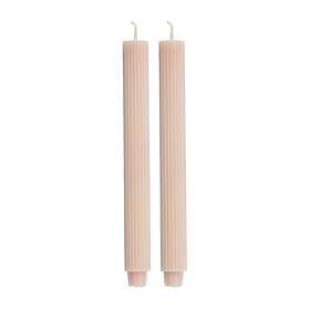 Lene Bjerre Ribbat Taper Candles 25cm 2pcs