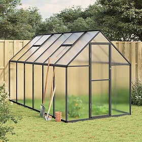 vidaXL Greenhouse 334x169x195 cm (Aluminium/Anthracite)