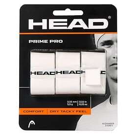 Head Unisex Prime Pro 3pc overgrip White One Size UK 285319